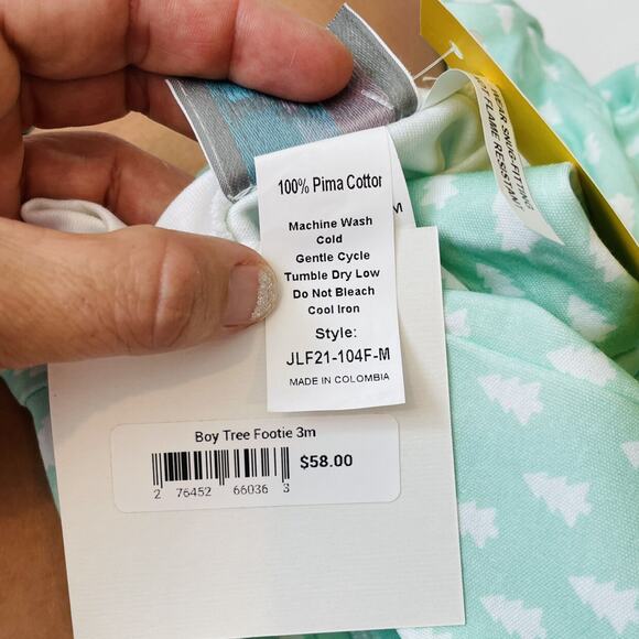 NWT James & Lottie 3M Aqua Christmas Tree Footie - Picture 4 of 5